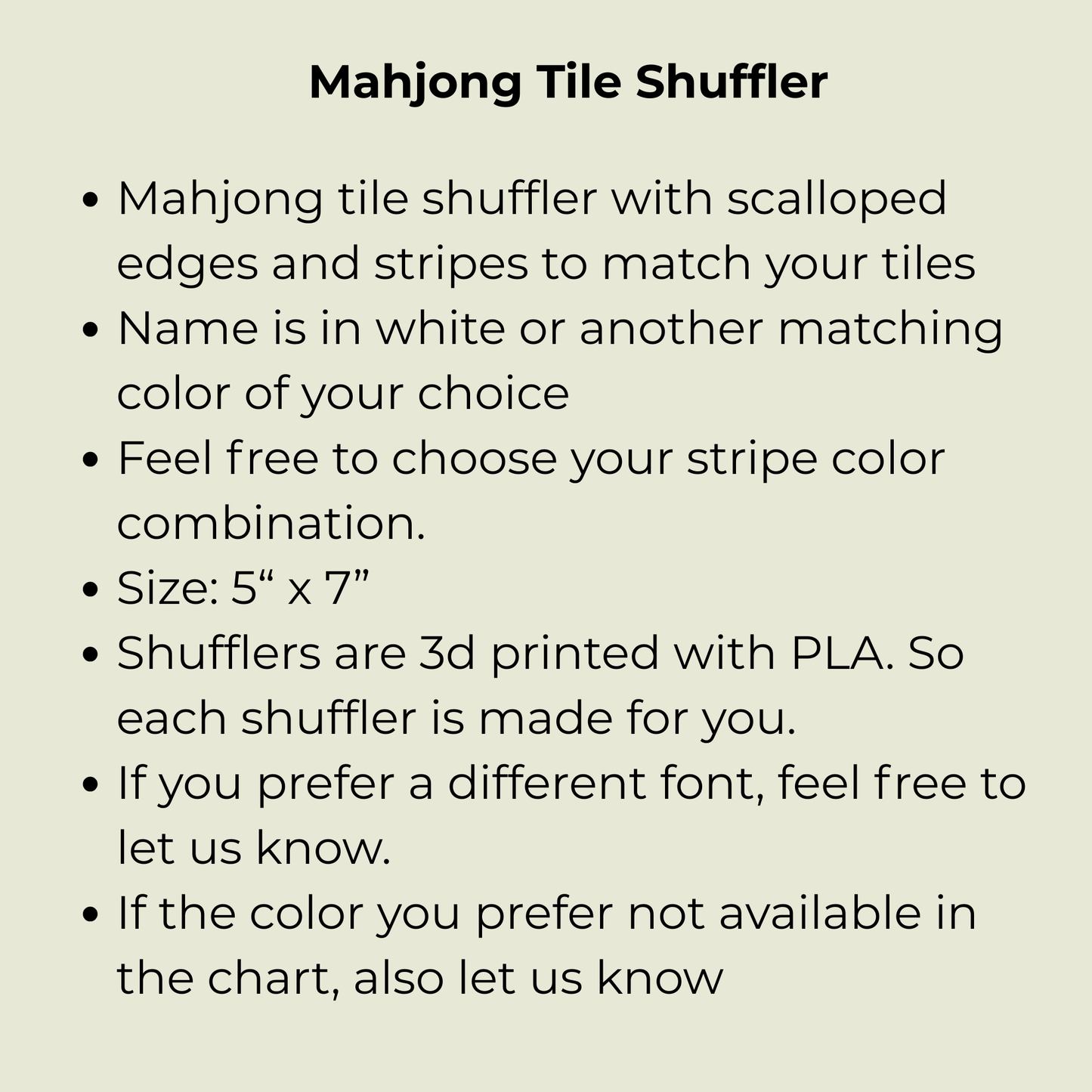 Mahjong shuffler Stripes