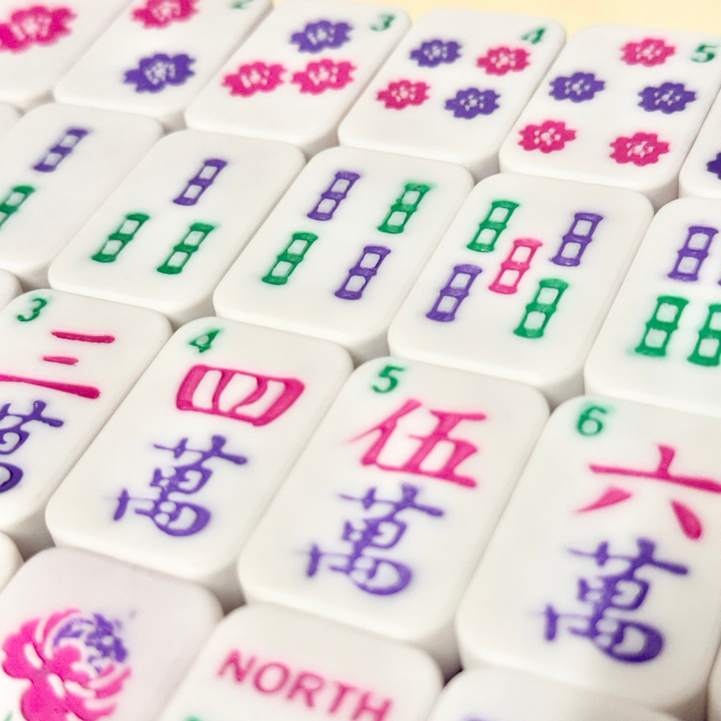 The Blossom Set — Floating American Mahjong Tiles with Carrying Case