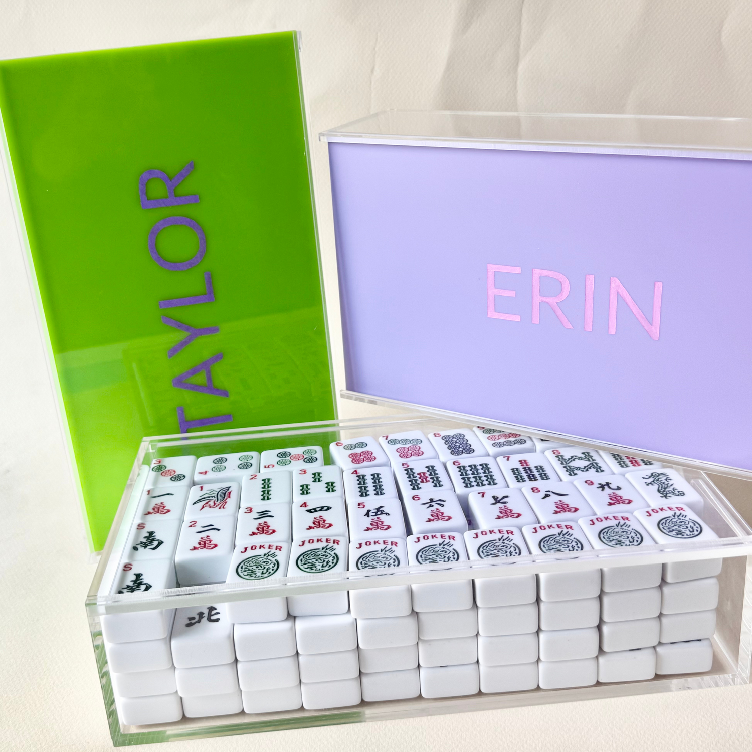 mahjong storage boxes acrylic