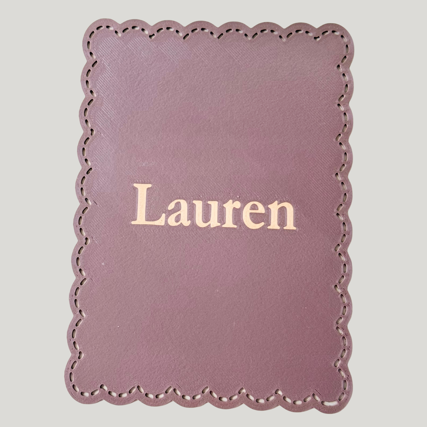 Personalized Mahjong Tile Shuffler — Scalloped Design