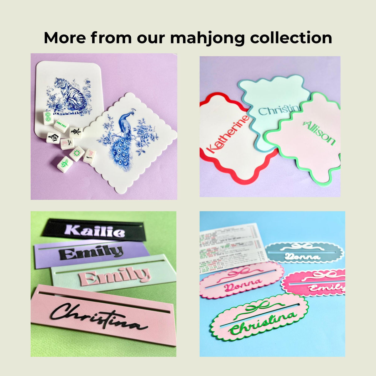 Personalized Mahjong shuffler details