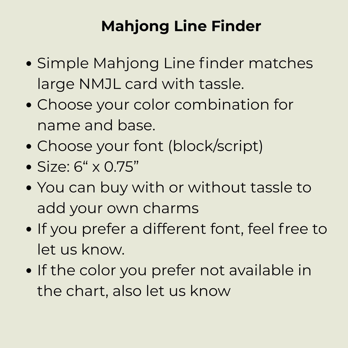 Mahjong line finder specifications and customization options