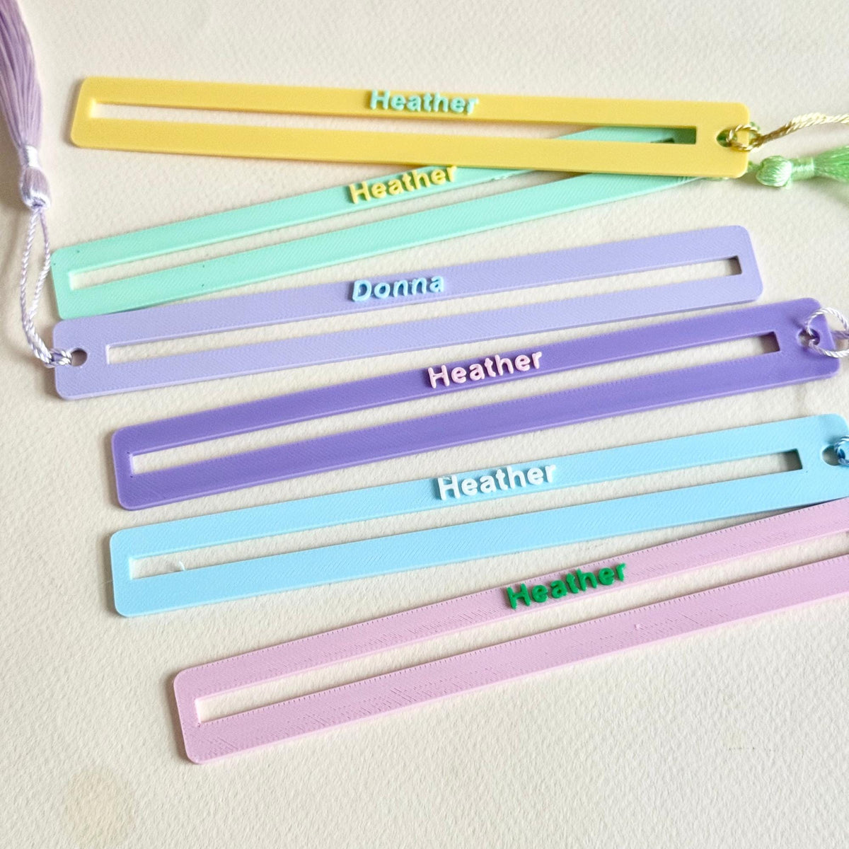 Pastel Mahjong line readers personalized with names
