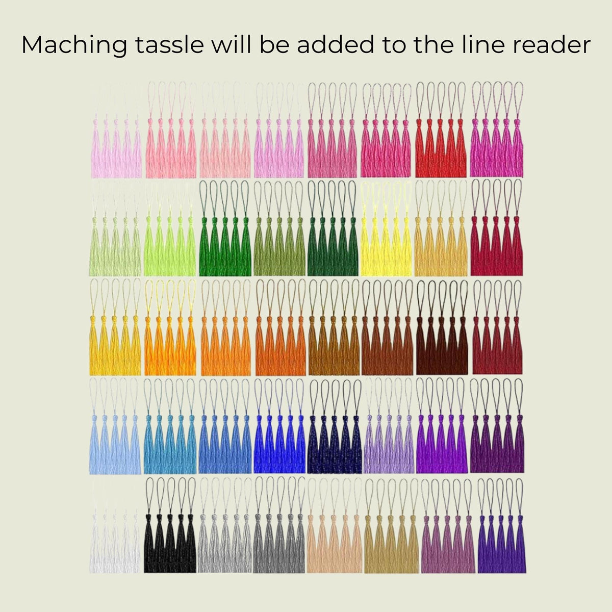 Matching tassel colors for Mahjong line readers