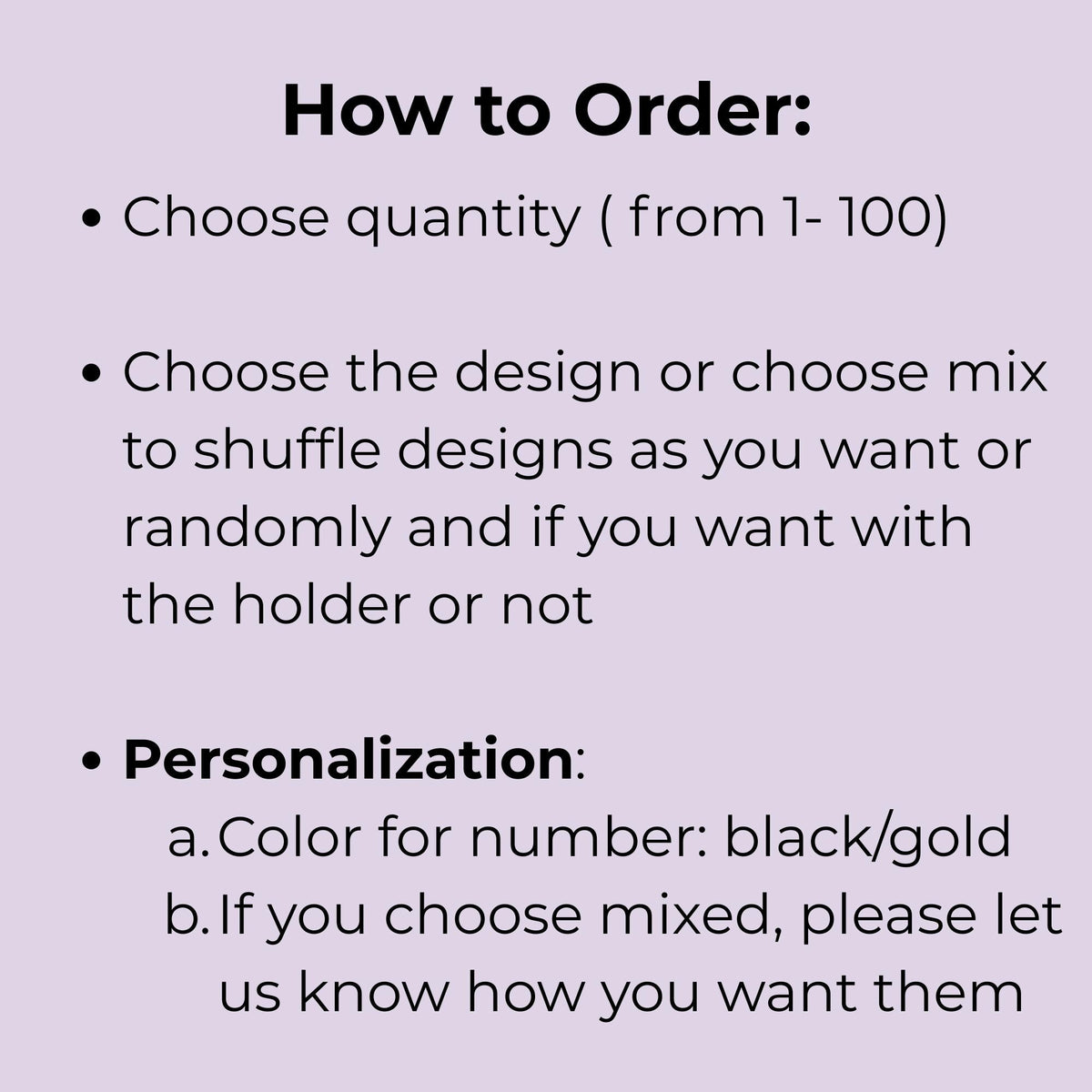 How to order Mahjong table number signs