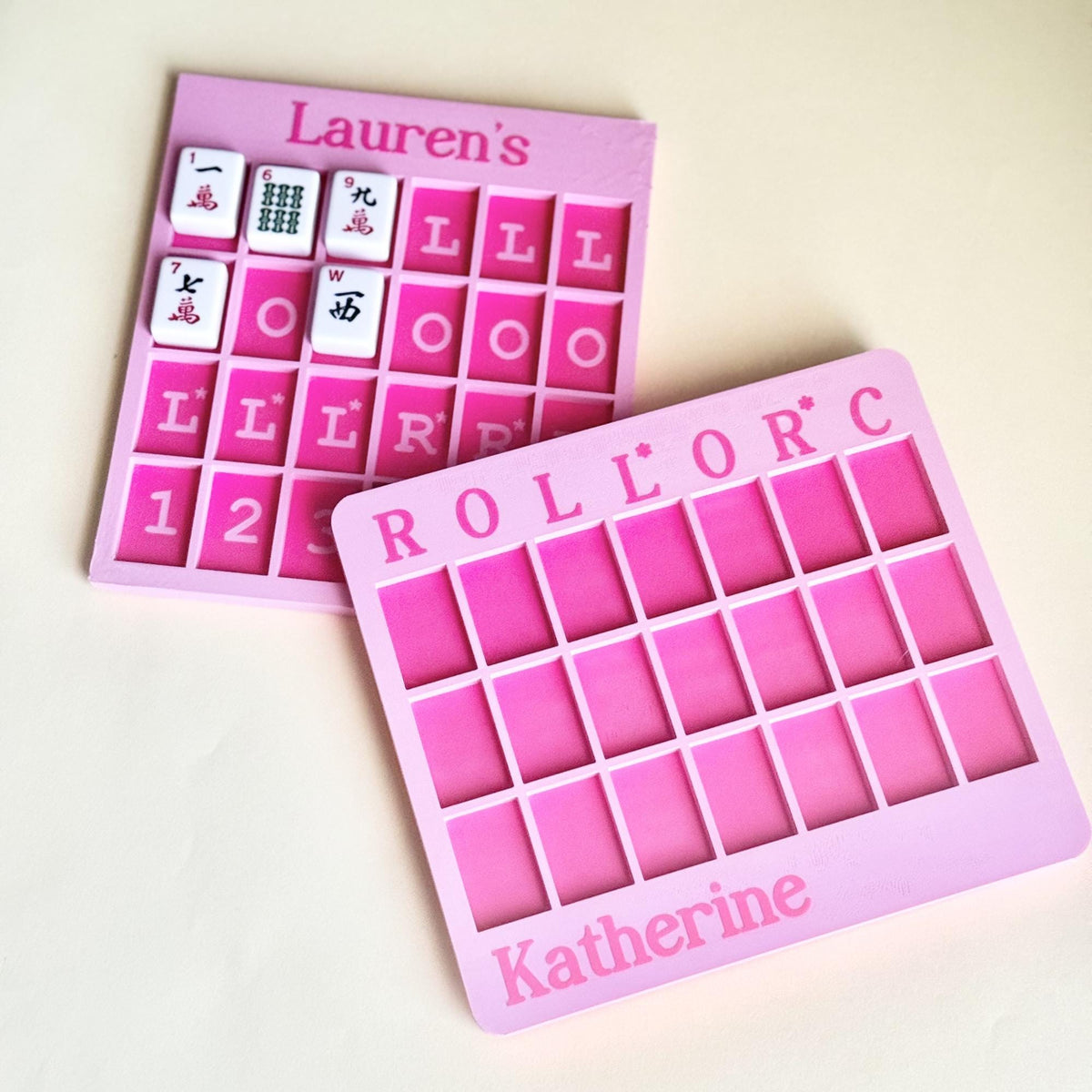 Horizontal and vertical personalized Mahjong practice boards