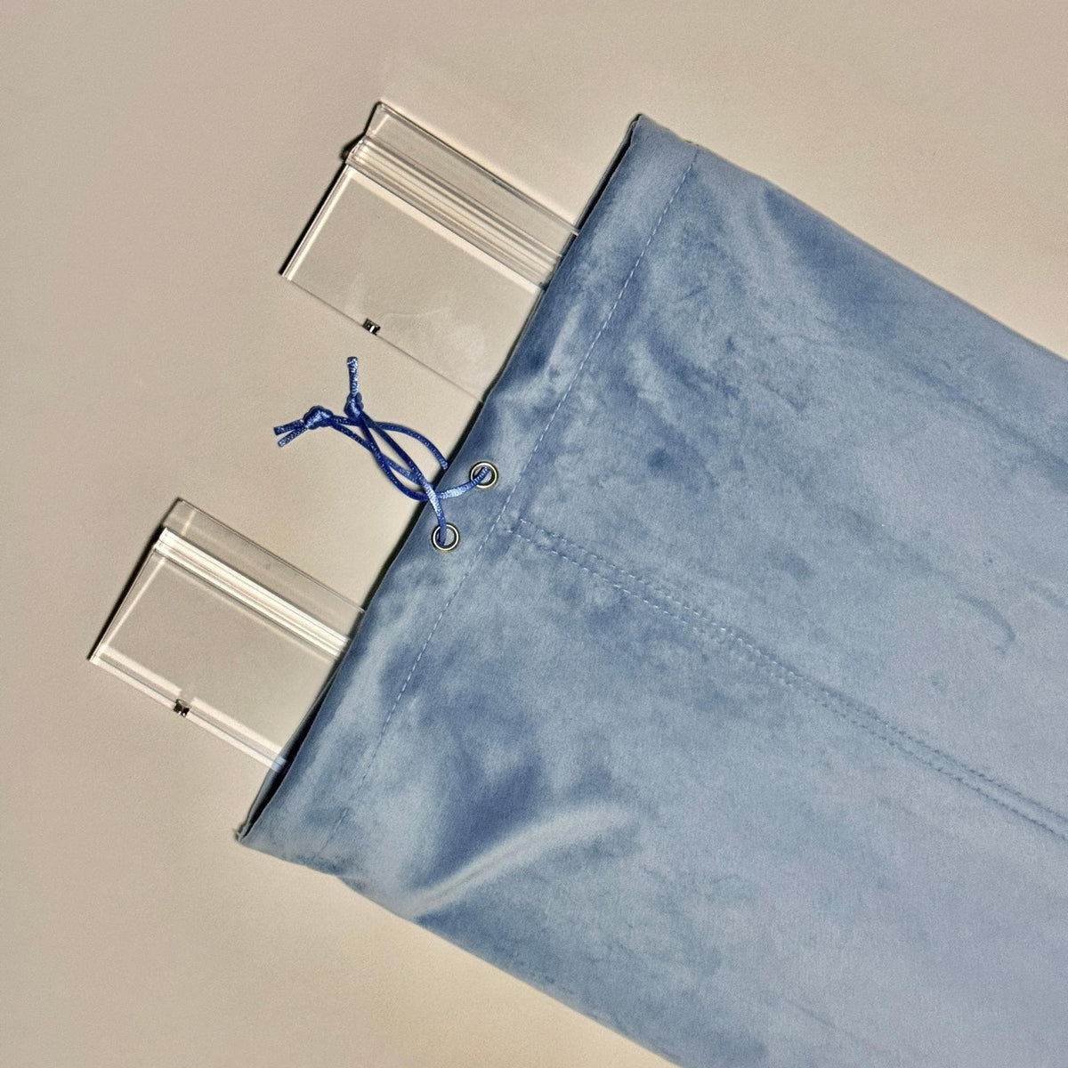 Dusty blue velvet Mahjong rack bag