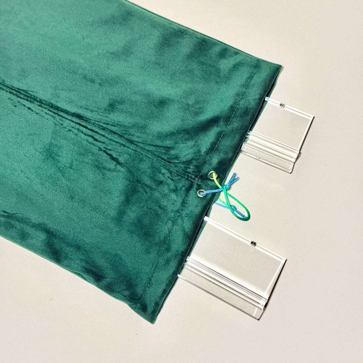 Emerald green velvet Mahjong rack bags