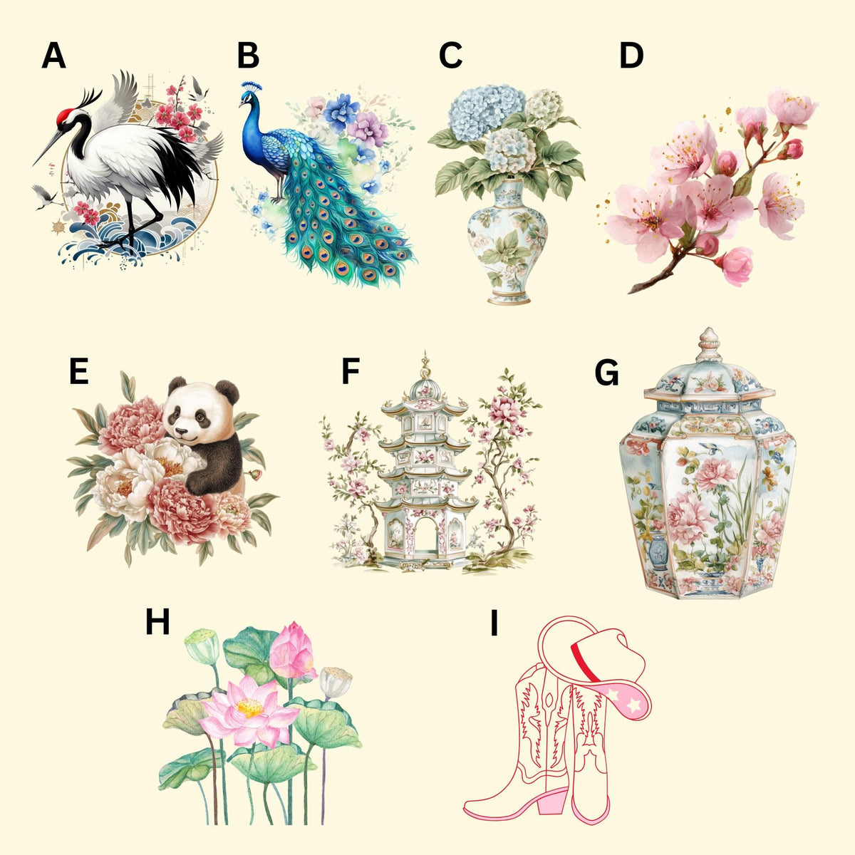 Oriental-inspired line reader design options