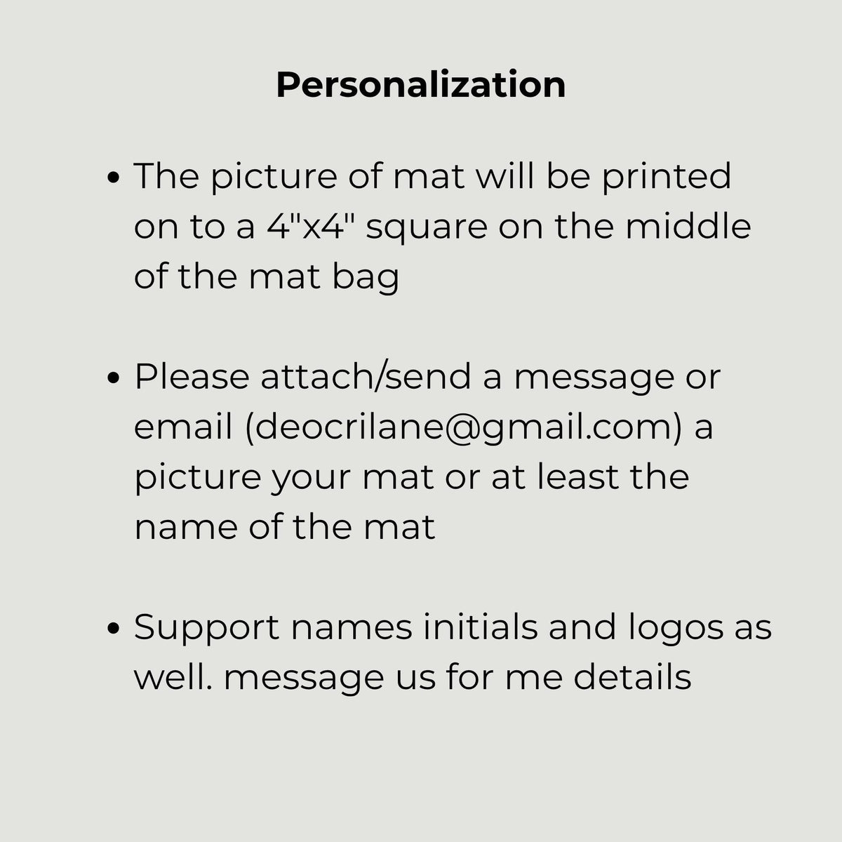 Mahjong mat bag personalization instructions