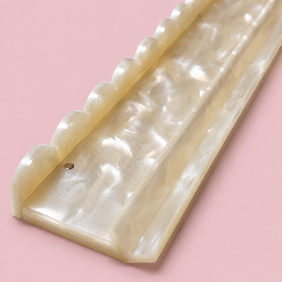 Shell pink, pearl, tortoise and green tortoise acrylic Mahjong tile rack set