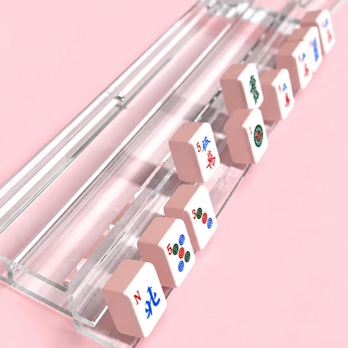 Personalized clear Mahjong rack design options