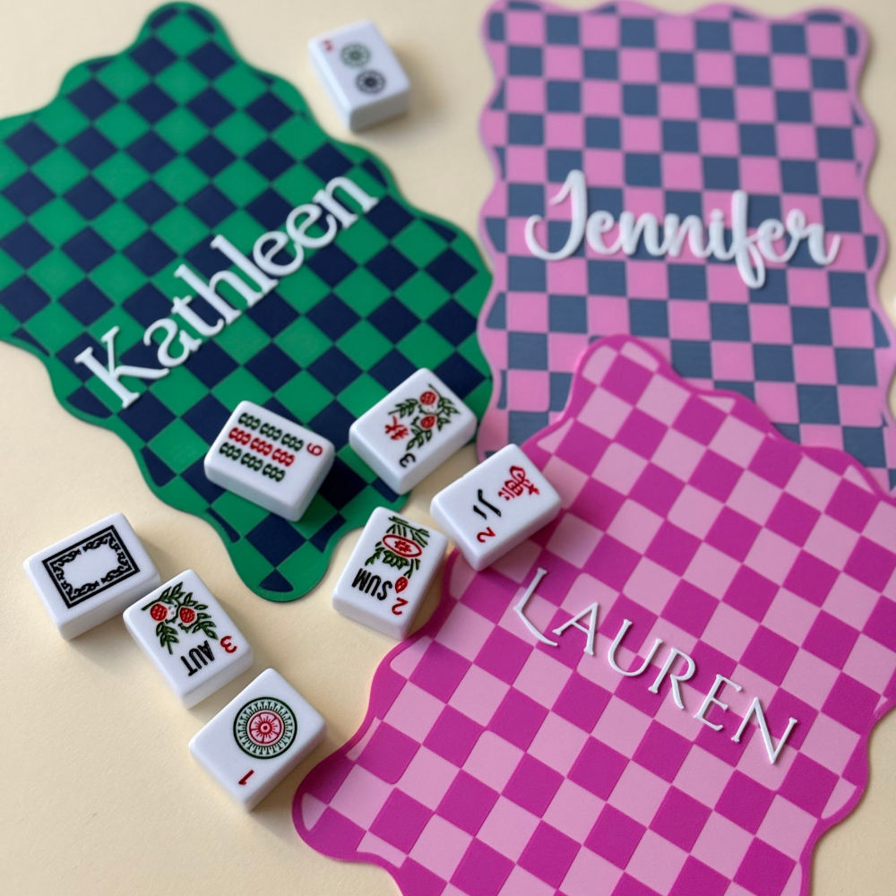 Checkered/ Gingham Mahjong shuffler